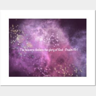 Psalm 19:1 over Nebula 3 Posters and Art